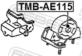 Febest TMB-AE115 Rear Engine Mount Bushing
