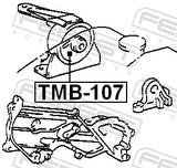 Febest TMB-107 Right Engine Mount Bushing