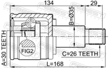Febest 0711-XL7RH Inner CV Joint Right 30X35X26