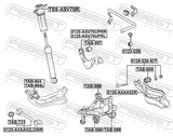 Febest TAB-604 Bushing Right, Rear Trailing Arm