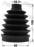 Febest 0517P-GHAT Boot Outer CV Joint Kit Pvc 80X109X26.3