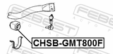 Febest CHSB-GMT800F Front Stabilizer Bar Bush D34
