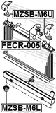 Febest MZSB-M6U Mount Rubber Radiator