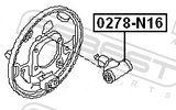 Febest 0278-N16 Rear Wheel Brake Cylinder