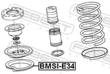 Febest BMSI-E34 Front Spring Upper Seat