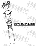 Febest MZSHB-KFR-KIT Boot With Jounce Bumper Rear Shock Absorber Kit