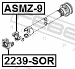 Febest 2239-SOR Propshaft Flange Yoke