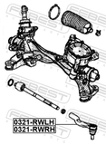 Febest 0321-RWRH Steering Tie Rod End Right