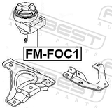 Febest FM-FOC1 Right Engine Mount (Hydro)