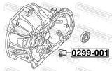 Febest 0299-001 Oil Casing Drain Plug (With O-Ring)