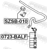 Febest SZSB-010 Front Stabilizer Bar Bush D24