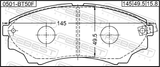 Febest 0501-BT50F Pad Kit, Disc Brake, Front (With Anti Squeal Shim)