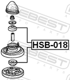 Febest HSB-018 Rear Shock Absorber Bushing