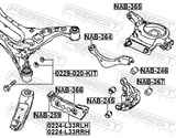 Febest NAB-365 Bushing, Rear Lower Control Arm