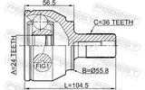Febest 2110-FOCIIMT Outer CV Joint 24X55.8X36