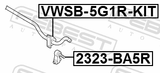 Febest 2323-BA5R Rear Stabilizer Link / Sway Bar Link