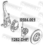 Febest 1282-DHF Front Wheel Hub