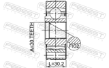 Febest 1211-IX35SHA Propshaft CV Joint 30X74