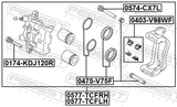Febest 0577-TCFRH Front Right Brake Caliper Assembly (With Bracket)