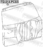 Febest TD-014-PCS5 Trunk Lid Cushion