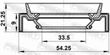 Febest 95JAS-32540921R Drive Shaft Oil Seal 33.5X54.25X9X21.25