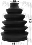 Febest 1917P-E70 Boot Outer CV Joint Kit Pvc 86X123X26
