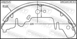 Febest 2202-FLR Shoe Kit, Rear Brake