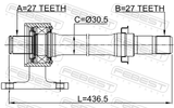 Febest 0312-CRATRH Axle Half Shaft Right 27X436X27