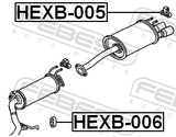Febest HEXB-006 Exhaust Pipe Support