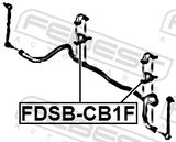 Febest FDSB-CB1F Front Stabilizer Bar Bush D21.6