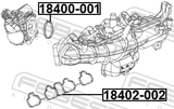 Febest 18402-002 Intake Manifold Gasket