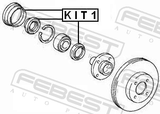 Febest KIT1 Hub Oil Seal Repair Kit 50.5X66.05X7.5X12