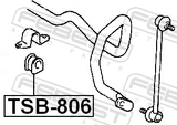 Febest TSB-806 Front Stabilizer Bar Bush D23