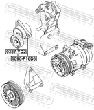 Febest 1090-F16D3 Belt Tensioner