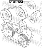Febest 2188-FOCI Pulley Idler Kit