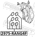 Febest 2975-RANGF Front Brake Caliper Repair Kit (Set For One Side)