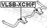 Febest VLSB-XC90F Front Stabilizer Bar Bush D23.7