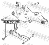 Febest 2929-004-KIT Repair Kit, Camber Adjusting Eccentric Bolt