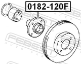 Febest 0182-120F Front Wheel Hub