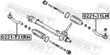 Febest 0221-T31RH Steering Tie Rod End Right