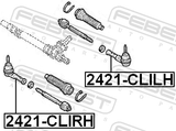 Febest 2421-CLILH Steering Tie Rod End Left