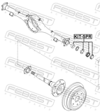 Febest KIT-SPR Repair Kit, Roller Bearing Rear Axle Shaft