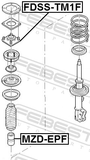 Febest FDSS-TM1F Front Shock Absorber Mounting