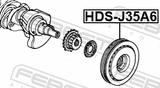 Febest HDS-J35A6 Crankshaft Pulley J35A6