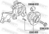 Febest 2382-003 Front Wheel Hub