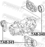 Febest TAB-340 Rear Differential Mount