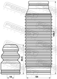 Febest KSHB-CERR-KIT Boot With Jounce Bumper Rear Shock Absorber Kit