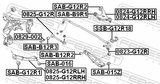 Febest SAB-G12R2 Bushing Kit, Rear Upper Control Arm