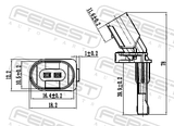 Febest 23606-012 ABS Sensor Rear Right