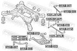 Febest HYAB-010 Rear Transverse Rod Bushing
